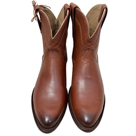 Tecovas Revivals Women’s Leather Roper Boots Bourbon Brown Short Booties 8B - Picture 5 of 16